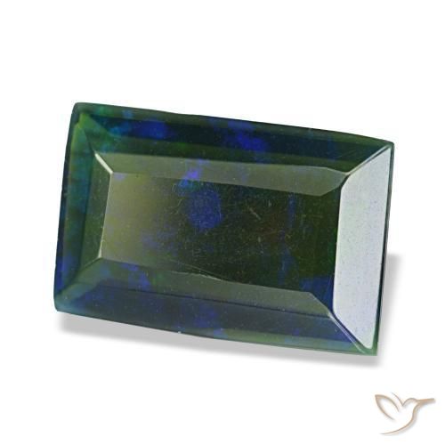 1,49 ctw natürlicher mehrfarbiger Schwarzer Opal, Baguette, Lichtdurchlässig
