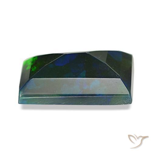 1,49 ctw natürlicher mehrfarbiger Schwarzer Opal, Baguette, Lichtdurchlässig