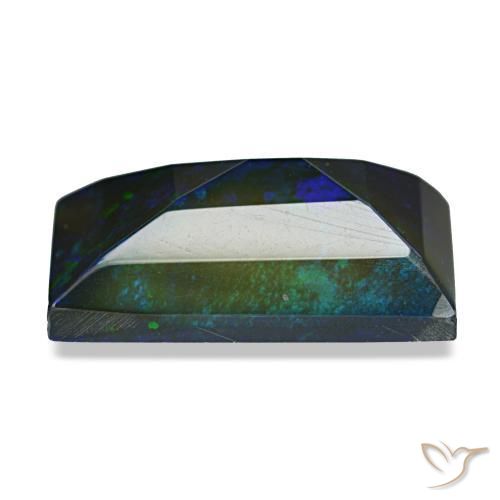 4,75 ctw natürlicher mehrfarbiger Schwarzer Opal, Baguette, Lichtdurchlässig