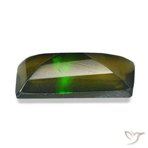 2,13 ctw natürlicher mehrfarbiger Schwarzer Opal, Kissenschliff, Lichtdurchlässig