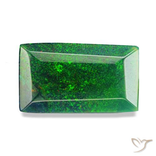 1,53 ctw natürlicher mehrfarbiger Schwarzer Opal, Baguette, Lichtdurchlässig