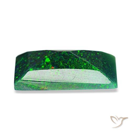 1,53 ctw natürlicher mehrfarbiger Schwarzer Opal, Baguette, Lichtdurchlässig