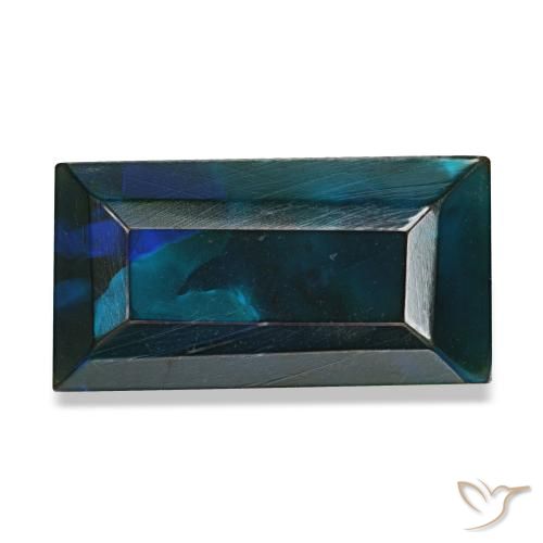 2.54ct Mehrfarbiger Schwarzer Opal, Baguette, Lichtundurchlässig