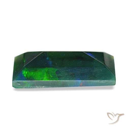 1,41 ctw natürlicher mehrfarbiger Schwarzer Opal, Baguette, Lichtundurchlässig