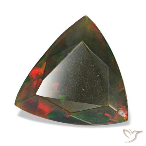 1,40 ctw natürlicher mehrfarbiger Schwarzer Opal, Trillion, Lichtundurchlässig