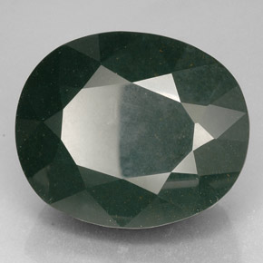 102,65 ctw natürlicher grüner Blutstein, Oval Schliff, Lichtundurchlässig