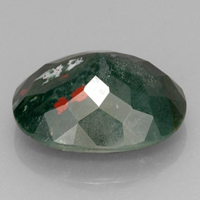 16,97 ctw natürlicher grüner Blutstein, Oval Schliff, Lichtundurchlässig