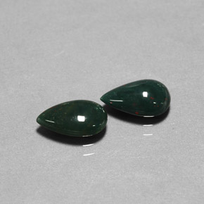  ct natürliche grüner Blutstein-Edelsteine, Birnenform, Lichtundurchlässig