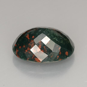 19,37 ctw natürlicher grüner Blutstein, Oval Schliff, Lichtundurchlässig