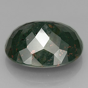24,04 ctw natürlicher grüner Blutstein, Oval Schliff, Lichtundurchlässig