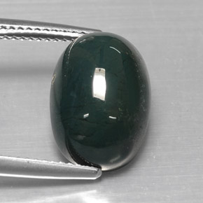 7,81 ctw natürlicher grüner Blutstein, Oval Schliff, Lichtundurchlässig