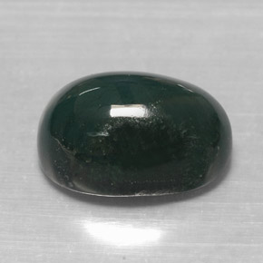 7,81 ctw natürlicher grüner Blutstein, Oval Schliff, Lichtundurchlässig