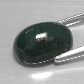 7,81 ctw natürlicher grüner Blutstein, Oval Schliff, Lichtundurchlässig