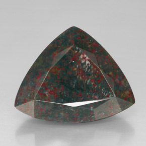 9,17 ctw natürlicher Grün gefleckt Blutstein, Trillion, Lichtundurchlässig