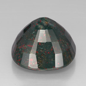 9,17 ctw natürlicher Grün gefleckt Blutstein, Kissenschliff, Lichtundurchlässig