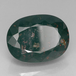 25,32 ctw natürlicher grüner Blutstein, Oval Schliff, Lichtundurchlässig