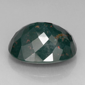 25,32 ctw natürlicher grüner Blutstein, Oval Schliff, Lichtundurchlässig