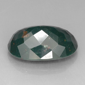 14,26 ctw natürlicher grüner Blutstein, Oval Schliff, Lichtundurchlässig