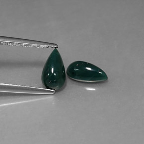  ct natürliche grüner Blutstein-Edelsteine, Birnenform, Lichtundurchlässig