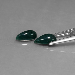  ct natürliche grüner Blutstein-Edelsteine, Birnenform, Lichtundurchlässig