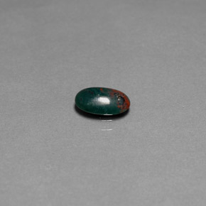 0,82 ctw natürlicher grüner Blutstein, Oval Schliff, Lichtundurchlässig