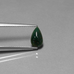 0,72 ctw natürlicher grüner Blutstein, Birnenform, Lichtundurchlässig