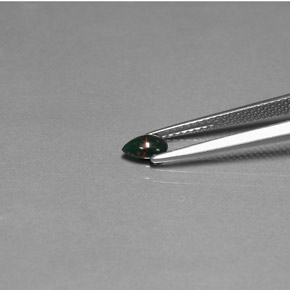 9,17 ctw natürlicher Grün gefleckt Blutstein, Birnenform, Lichtundurchlässig