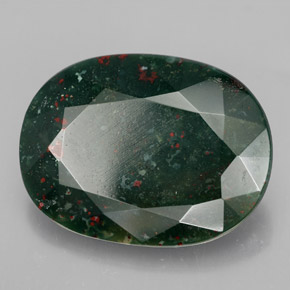 18,48 ctw natürlicher grüner Blutstein, Oval Schliff, Lichtundurchlässig