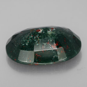 18,48 ctw natürlicher grüner Blutstein, Oval Schliff, Lichtundurchlässig