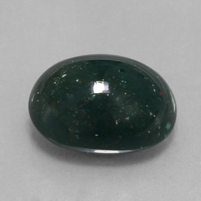 6,35 ctw natürlicher grüner Blutstein, Oval Schliff, Lichtundurchlässig