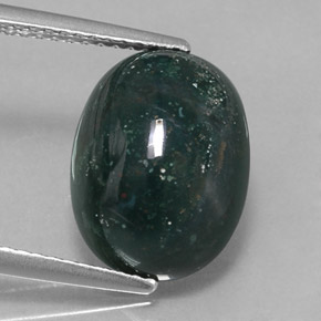 4,74 ctw natürlicher grüner Blutstein, Oval Schliff, Lichtundurchlässig