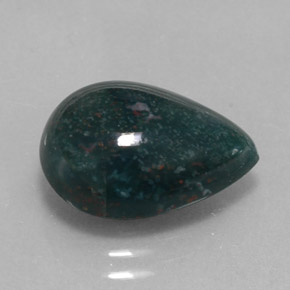 5,23 ctw natürlicher grüner Blutstein, Birnenform, Lichtundurchlässig