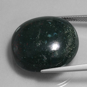 34,59 ctw natürlicher grüner Blutstein, Oval Schliff, Lichtundurchlässig