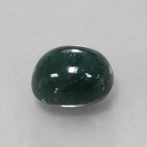 1,90 ctw natürlicher Geflecktes Grün Blutstein, Oval Schliff, Lichtundurchlässig