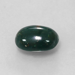 1,22 ctw natürlicher grüner Blutstein, Oval Schliff, Lichtundurchlässig