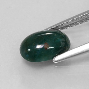 1,22 ctw natürlicher grüner Blutstein, Oval Schliff, Lichtundurchlässig