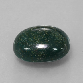 2,17 ctw natürlicher grüner Blutstein, Oval Schliff, Lichtundurchlässig