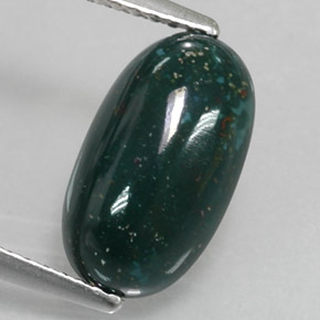 2,99 ctw natürlicher grüner Blutstein, Oval Schliff, Lichtundurchlässig