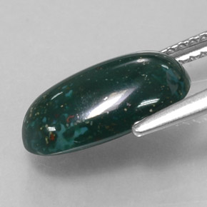 2,99 ctw natürlicher grüner Blutstein, Oval Schliff, Lichtundurchlässig