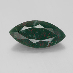 9,17 ctw natürlicher Grün gefleckt Blutstein, Marquise, Lichtundurchlässig