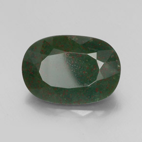 13,32 ctw natürlicher grüner Blutstein, Oval Schliff, Lichtundurchlässig