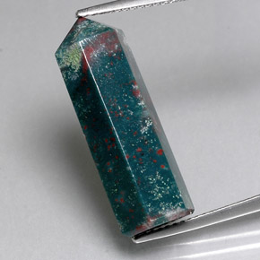 9,17 ctw natürlicher Grün gefleckt Blutstein, Ausgefallene Form, Lichtundurchlässig