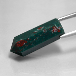 9,17 ctw natürlicher Grün gefleckt Blutstein, Ausgefallene Form, Lichtundurchlässig