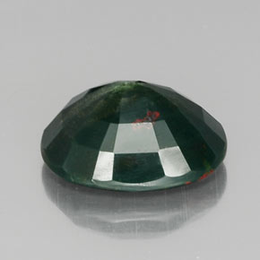 9,13 ctw natürlicher grüner Blutstein, Oval Schliff, Lichtundurchlässig