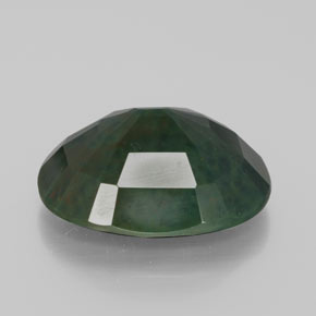 10,40 ctw natürlicher grüner Blutstein, Oval Schliff, Lichtundurchlässig