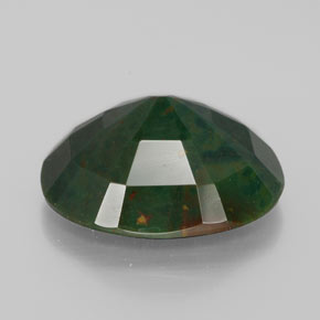 10,91 ctw natürlicher grüner Blutstein, Oval Schliff, Lichtundurchlässig