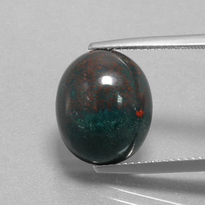 8,92 ctw natürlicher grüner Blutstein, Oval Schliff, Lichtundurchlässig