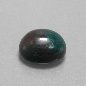 8,92 ctw natürlicher grüner Blutstein, Oval Schliff, Lichtundurchlässig