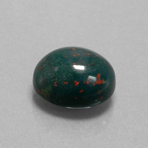 9,64 ctw natürlicher grüner Blutstein, Oval Schliff, Lichtundurchlässig