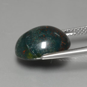 9,17 ctw natürlicher Grün gefleckt Blutstein, Oval Schliff, Lichtundurchlässig